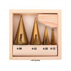 STHOR Set 4 burghie pentru metal in trepte 4-39 mm..